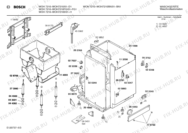 Взрыв-схема стиральной машины Bosch WOH7210FG WOH7210 - Схема узла 03