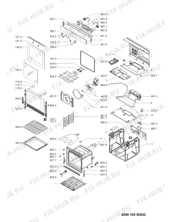 Схема №1 AKZM 8270/IX с изображением Панель для духового шкафа Whirlpool 481010550519