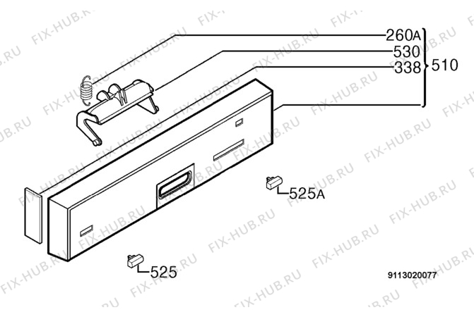 Взрыв-схема посудомоечной машины Aeg Electrolux F65490I-M - Схема узла Command panel 037