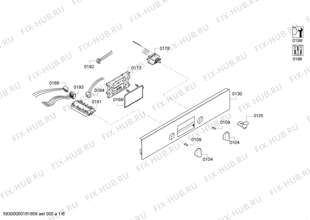 Схема №3 HBA23B161S с изображением Панель управления для плиты (духовки) Bosch 00674669
