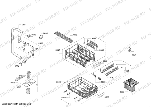 Схема №2 SR25E230RU с изображением Передняя панель для посудомойки Siemens 00707280