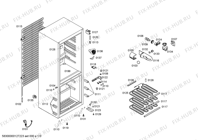 Схема №2 KG36VX42 с изображением Амортизатор для холодильника Bosch 00610647