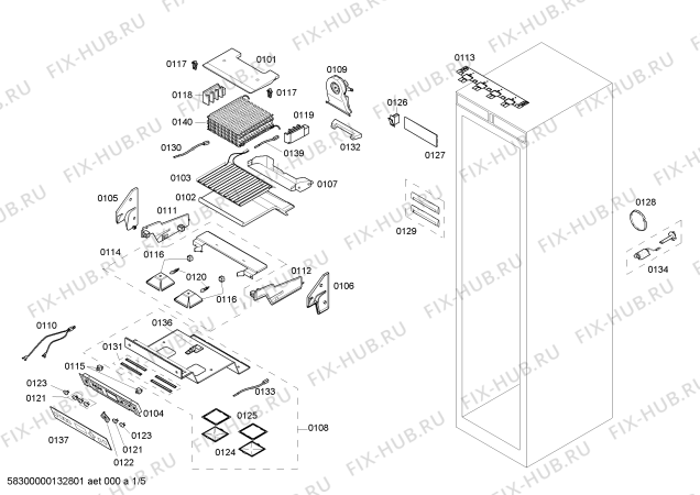 Схема №3 FI18NP30 с изображением Крышка для холодильника Siemens 00479682