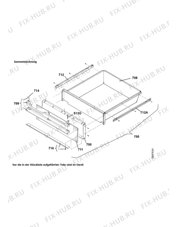 Взрыв-схема плиты (духовки) Therma BOA GAMMA CL-S1 0017 - Схема узла Drawer