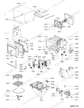 Схема №1 FT 337/BL с изображением Модуль (плата) управления для микроволновки Whirlpool 482000006471