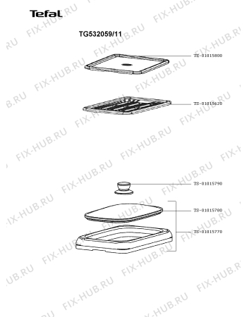 Взрыв-схема гриля Tefal TG532059/11 - Схема узла VP003491.5P2