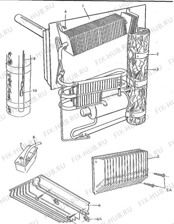 Взрыв-схема холодильника Electrolux RM2201 - Схема узла Cooling system 017