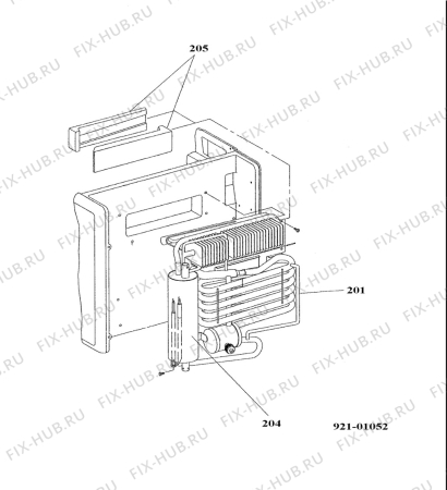 Взрыв-схема холодильника Electrolux CB470E - Схема узла Cooling generator