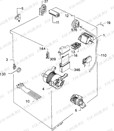 Взрыв-схема стиральной машины Zanussi FL1025 - Схема узла Electrical equipment 268