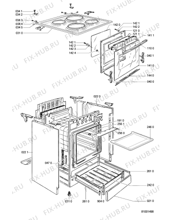Схема №2 S 4505/2 с изображением Обшивка для плиты (духовки) Whirlpool 481245248173