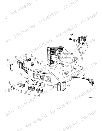 Взрыв-схема холодильника Electrolux UF610 - Схема узла Control 113