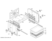Схема №1 HBN56W850E Horno bosch indep.multf.3d.inox.reloj e2 с изображением Внешняя дверь для электропечи Bosch 00473565