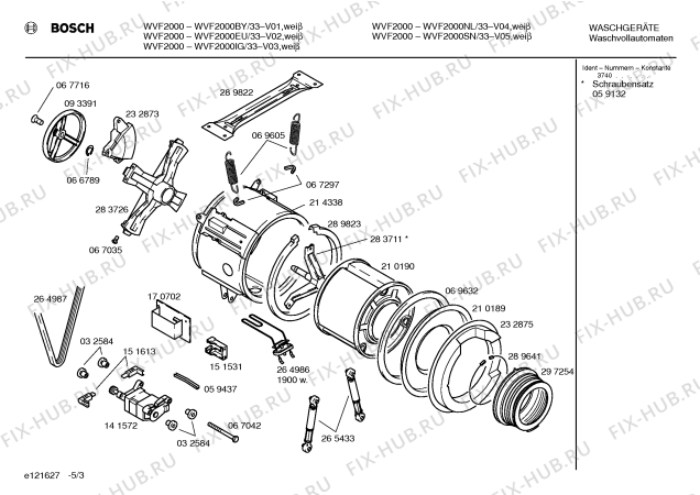 Схема №2 WVF2000NL BOSCH WVF 2000 с изображением Инструкция по эксплуатации для стиралки Bosch 00520663