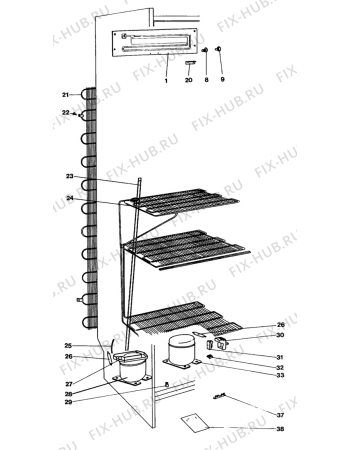 Взрыв-схема холодильника Rosenlew RJP346SU - Схема узла C10 Cold, users manual