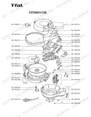 Схема №1 FZ700051/12B с изображением Микромодуль для тостера (фритюрницы) Seb SS-991933