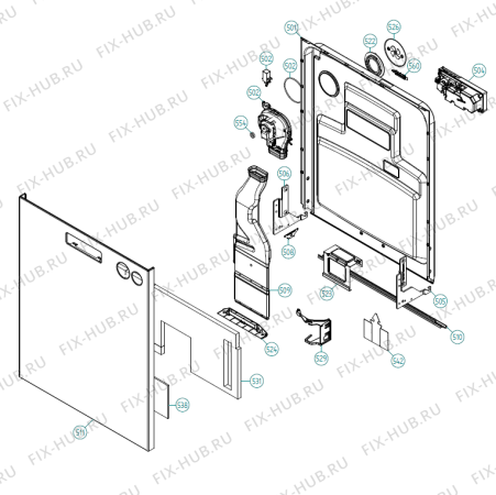 Взрыв-схема посудомоечной машины Asko D5435 SOF EU   -White (367871, DW90.1) - Схема узла 05