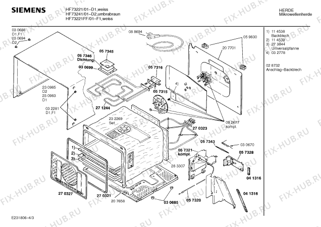 Схема №2 HF75040NL с изображением Фронтальное стекло для микроволновой печи Siemens 00285976