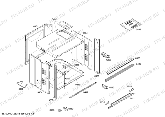 Схема №1 BO220101 с изображением Модуль управления для плиты (духовки) Bosch 00645163