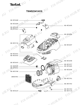Схема №1 RO4523R1/410 с изображением Катушка для электропылесоса Rowenta RS-RT2689