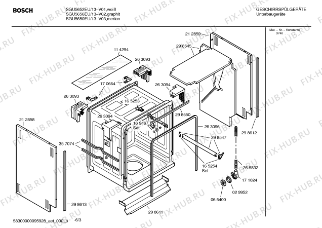 Схема №1 SGU5650EU с изображением Вкладыш в панель для посудомоечной машины Bosch 00365168