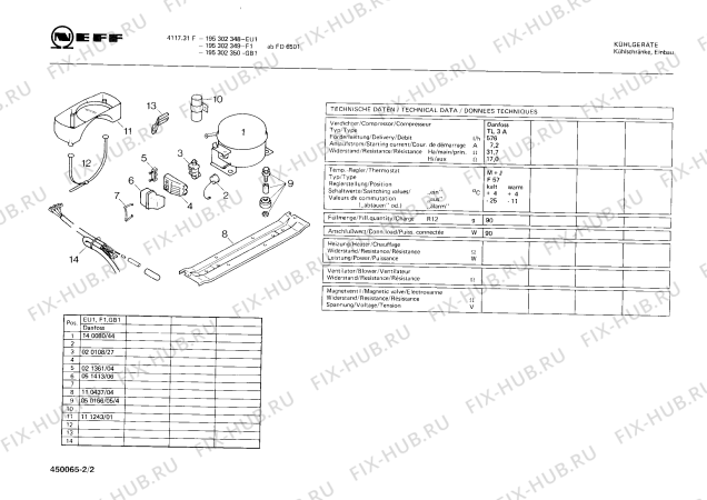Схема №1 195302355 4125.41F с изображением Контейнер для овощей для холодильника Bosch 00115717