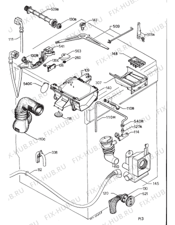 Взрыв-схема стиральной машины Zanussi FJ903CV - Схема узла Hydraulic System 272