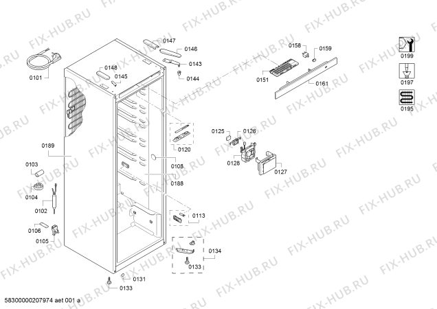 Схема №1 KSV36XL3P, Bosch с изображением Дверь для холодильной камеры Bosch 00717536