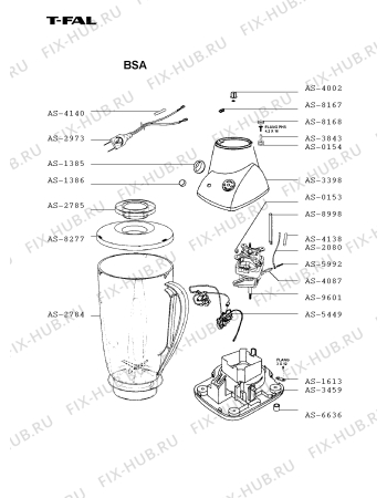 Схема №1 811060 с изображением Чаша для электромиксера Seb AS-2784