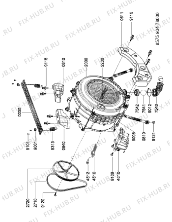 Схема №2 AWI 312 HK с изображением Шуруп для стиральной машины Whirlpool 481250218826