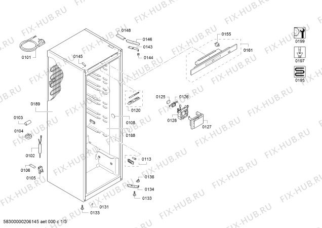 Схема №1 KS36WPI30 с изображением Панель для холодильника Siemens 00747910