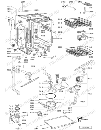 Схема №2 W 74/1 с изображением Обшивка для электропосудомоечной машины Whirlpool 481245373527