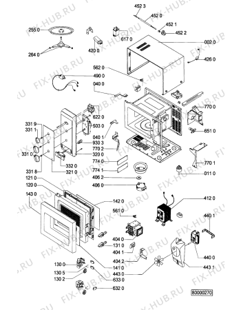 Схема №1 AKL 566 с изображением Электромагнитное устройство для микроволновой печи Whirlpool 481990200731