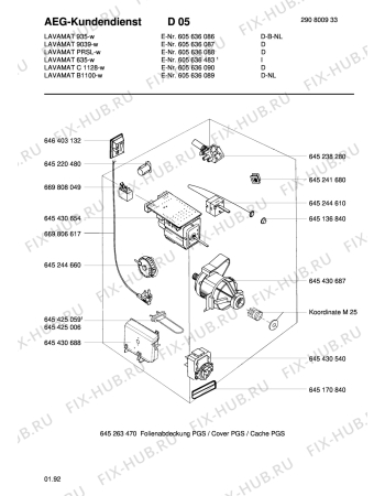 Взрыв-схема стиральной машины Aeg LAV9039 W - Схема узла Electrical equipment 268