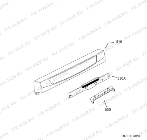 Взрыв-схема посудомоечной машины Frigidaire Gallery FGCD2456QW0B - Схема узла Command panel 037