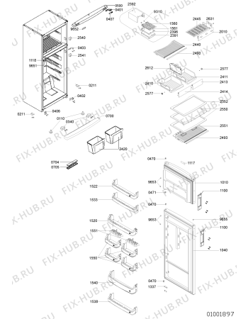 Схема №2 ARC 4324/AL с изображением Крышка для холодильной камеры Whirlpool 481246229419