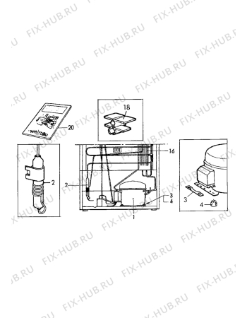 Взрыв-схема холодильника Electrolux EU2716C - Схема узла Cooling system 017