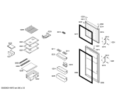 Схема №1 KDV29X45 с изображением Дверь морозильной камеры для холодильника Bosch 00683563