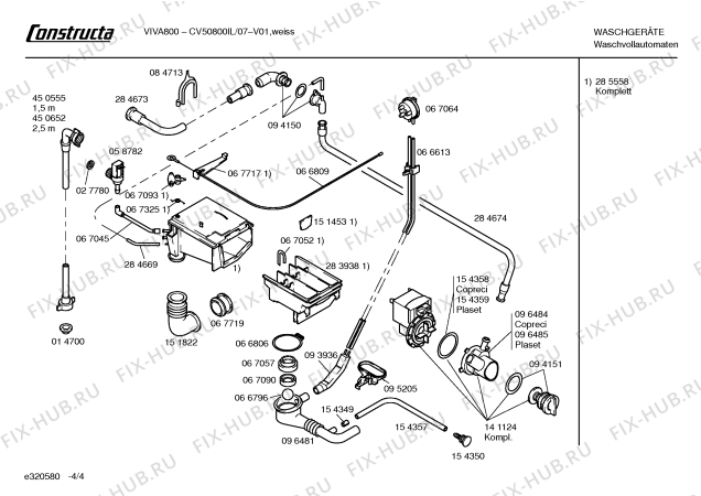 Взрыв-схема стиральной машины Constructa CV50800IL - Схема узла 04