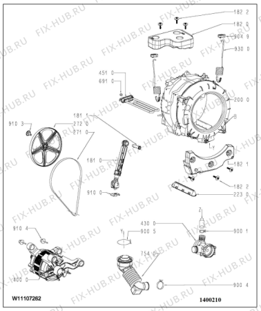 Схема №1 FWG81295WIT с изображением Всякое для стиральной машины Whirlpool 488000533106