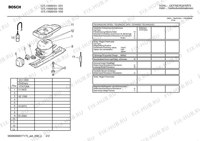 Схема №2 GTL38920 с изображением Панель управления для холодильника Bosch 00491088