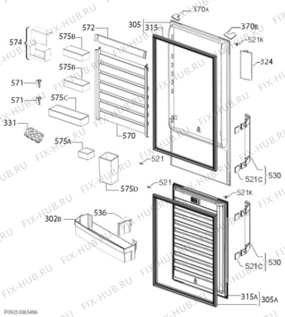 Схема №1 S73939CNXF с изображением Модуль (плата) управления для холодильника Aeg 973925054715009