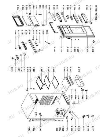 Схема №1 ART 6080/G с изображением Корпусная деталь для холодильника Whirlpool 481245228221