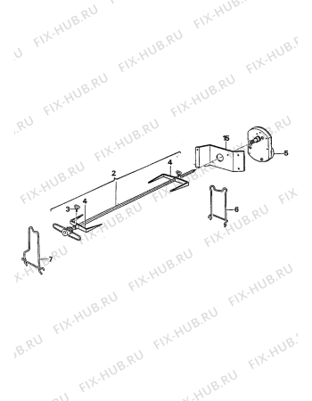 Взрыв-схема плиты (духовки) Electrolux GM652W1 - Схема узла Accessories