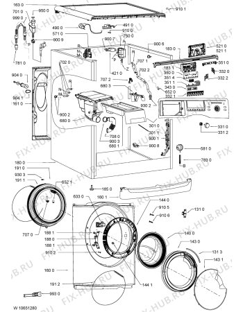 Схема №1 SPA 9020 с изображением Блок управления для стиралки Whirlpool 481010608071