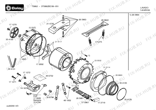 Схема №1 3TS862BE TS862 с изображением Таблица программ для стиралки Bosch 00184718