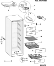 Схема №1 GSF4200WEU (F018364) с изображением Дверь для холодильной камеры Indesit C00141601