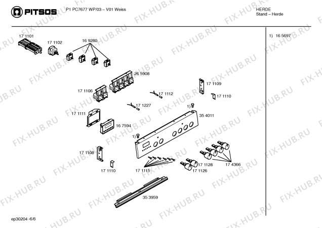 Схема №2 P1PC7677WP с изображением Стеклокерамика для плиты (духовки) Bosch 00235911