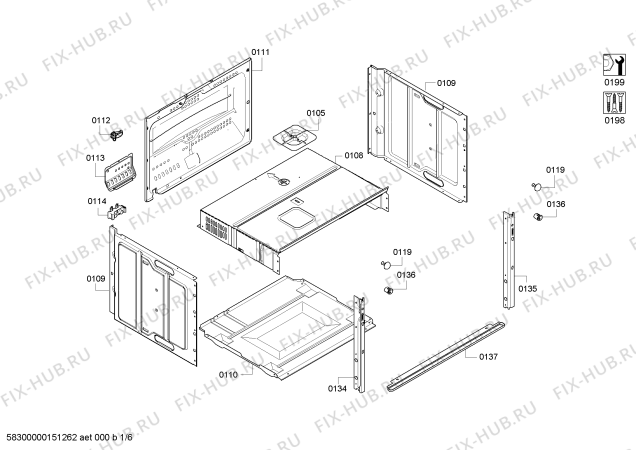 Схема №2 C17E74S0GB с изображением Модуль управления, запрограммированный для плиты (духовки) Bosch 00647441