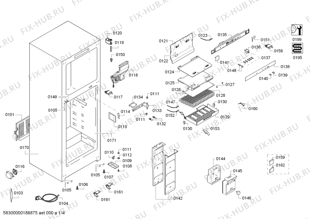 Схема №2 PKNT53NI20 с изображением Модуль управления для холодильной камеры Bosch 11003627