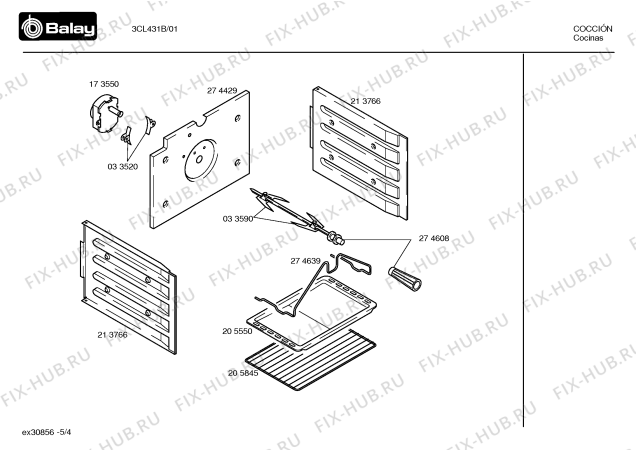 Схема №1 3CL431B с изображением Панель для духового шкафа Bosch 00217029